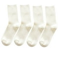 thumbnail image 4 of KyCheLot Womens Socks 1 Pairs Daily Casual Solid Color Thin Comfy Crew Socks, 4 of 4