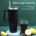 thumbnail image 3 of 40oz Stainless Steel Vacuum Insulation Water Mug With Handle And Straw - Keep Your Drinks Hot Or Cold All Day, 3 of 8