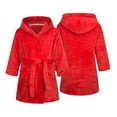 thumbnail image 1 of Esaierr Kids Girls Red Robe Bathrobe Flannel with Pocket Bathrobe Winter Tether Warm Bathrobe for Toddler 2-13Y, 1 of 8