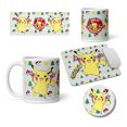 thumbnail image 1 of Mouse pad, Taza 11 Oz y Posavaso SVART diseño Pokemon Pikachu Feliz navidad MD2, 1 of 5