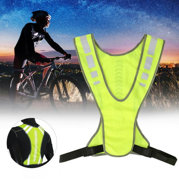 Domqga Veste de Securite Reflechissante Exterieure avec Lumiere LED Haute Visibilite pour la Course de Nuit a Velo Veste de Course de Nuit Veste de Securite Reflechissante Walmart