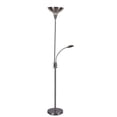thumbnail image 1 of Q-Max 3038SN 72 in. Torchiere Floor Lamp with Reading Light - Silver, 1 of 1
