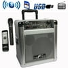 beFree Sound Sleek 8 Inch Professional Portable Bluetooth PA Speaker with Remote Control, Microphone, FM Radio, SD and USB Inputs
