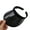 Black, variant on Unisex Summer Candy Color UV Protection Open Top Sun Visor Hat Transparent PVC Plastic Wide Brim Clip-On Sport Beach Cap