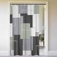 thumbnail image 4 of Geometric Shower Curtain Geometric Waterproof Shower Curtain Set Minimalism Shower Curtain Liner with Hooks Machine Washable Modern Decorative Polyester Cloth Shower Curtains for Bathroom, 4 of 5