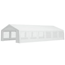Topcobe 20' x 40' Heavy-duty Large Wedding Tent, Outdoor Carport Garage Party Tent, Patio Canopy with Sidewall, Outdoor Patio Canopy for Garden Backyard, White