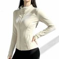 thumbnail image 5 of Junboys Women's Zip Up Running Jacket - Fleece Lined Fitted Activewear with Thumb Holes and Zippered Pockets, Perfect Fall Outfits and Zip Up Jackets, 5 of 5