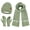 Green, variant on FZ FANTASTIC ZONE Womens Winter Hat Long Scarf Touch Screen Gloves Set Warm Beanie Hats Neck Warmer Knit Caps with Pom Fleece Lined Gifts for Women