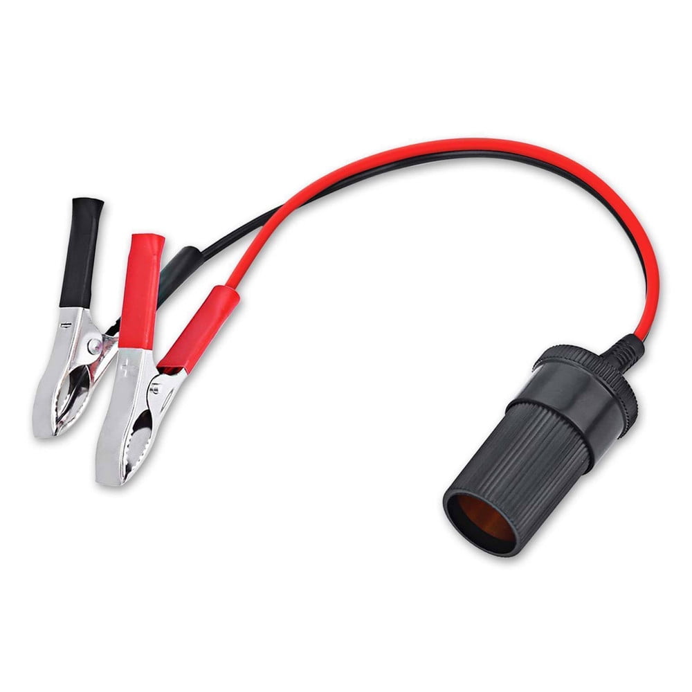 cigarette lighter plug with alligator clips 12V Portable Car Cigarette Lighter Socket Adapter – with Alligator Clips  for Automotive Power Supply & Device Charging