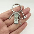 thumbnail image 5 of Creative Fashion Tassel Hanging Pendant Handbag Decor Wrench Keyring Hammer Father's Day Gifts Dad Letters Keychains 1, 5 of 8