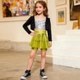 thumbnail image 4 of Kogui Kid Girls Elastic Shorts Girls Shorts Kids Summer Elastic Waist Wide Leg Casual Uniform Shorts with Pockets Size 12-14 (Gold,12-14 Years), 4 of 6