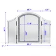 thumbnail image 6 of Modern Tri-fold Tabletop Vanity Mirror Makeup Tri-Folding Mirror Trifold Table Top Panel Frame Accent Decor with Faux Diamond, 6 of 10