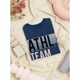 thumbnail image 3 of Athl Team Registered Text Shaped T-Shirt Women -Image by Shutterstock, Female Small, 3 of 4