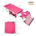 thumbnail image 6 of Ktaxon Outdoor Oversized Tanning Chair, Patio Beach Lounge Chair with Face Hole & Carrying Bag, Laying Out Chairs for Beach Sun Tanning, Pink, 6 of 8