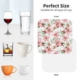 thumbnail image 6 of Rateoe Lilies Flowers Drawing Drink Coasters Set of 4 Leather Coasters Spill Protection for Table Desk,Durable and Non Slip Leather Coaster ,4 Inches Drink Mats-Square, 6 of 6