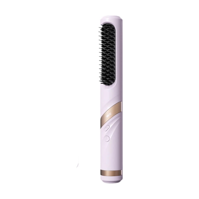 Arduador de cabello inalámbrico 2 en 1 calefacción peine caliente para salón para principiantes belleza violeta