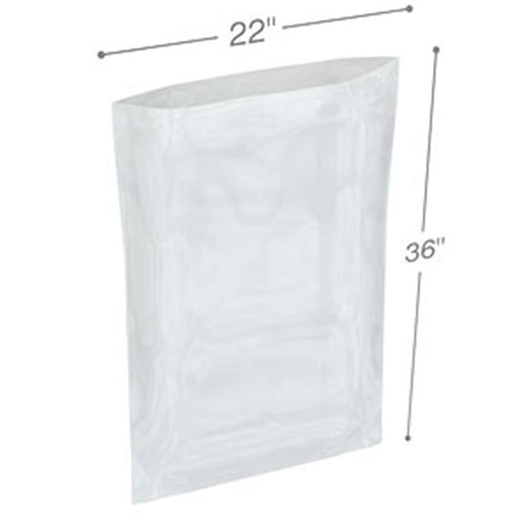 International Plastics PB22236 22 x 36 in. Clear Poly Bags, 0.002 Gauge - Case of 250