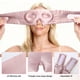 thumbnail image 5 of Máscara de Sueño de Seda Pura de 22 Momme con Bolsa de Viaje 3D Contorno Ajustable para Durmientes Laterales Protección de Pestañas para Pestañas Naturales y Extensiones Rosa Claro, 5 of 7