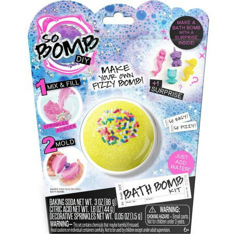 So Bomb DIY Kit Heart Bath Bomb Kit With Surprise, Ages 6+, New