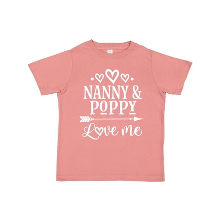 

Inktastic Nanny and Poppy Love Me Granddaughter Gift Toddler Boy or Toddler Girl T-Shirt