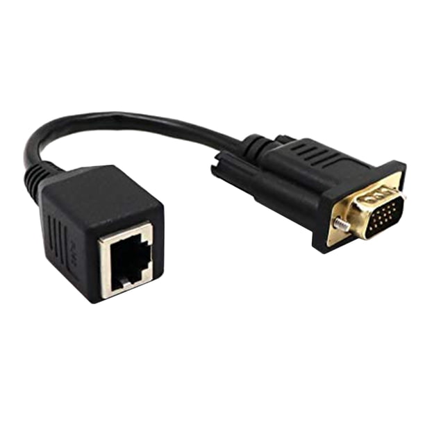 Adaptador VGA una RJ45 Cable de Red una VGA Conector de Cable de Red Monitor una Conector de Cable de Red Extensor VGA