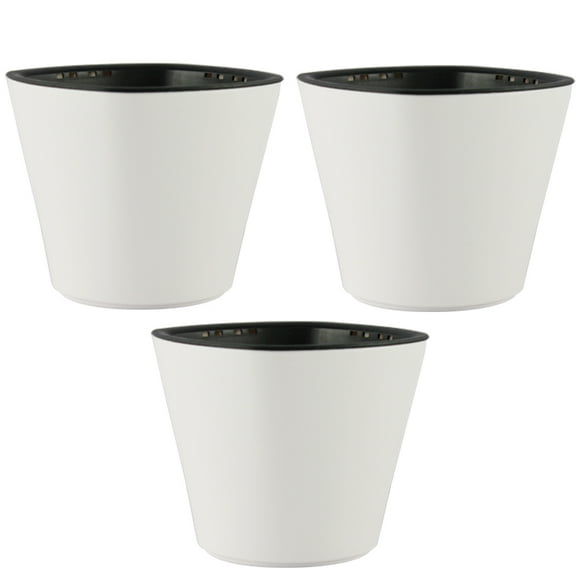 Kit 3 Maceta Autorregable Smart Garden OC1009 Blanco Mate