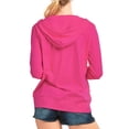 thumbnail image 3 of TheLovely Women's Lightweight Cotton Blend Long Sleeve Zip Up Thin Hoodie Jacket, 3 of 3