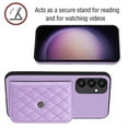 thumbnail image 3 of ELEHOLD Wallet Crossbody Case for Samsung Galaxy A05 Case with Flip Card Slots RFID Blocking Function Magnetic Closure Stand Detachable Crossbody Shoulder Strap for Women Girls,purple, 3 of 8