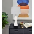 thumbnail image 7 of (2 pack) Simplee Adesso 18.5" Height White Ceramic Material Table Lamp Base, Modern Design, Livingroom, Bedroom, 7 of 7