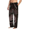 thumbnail image 3 of Kdxio Spider with Skull Print Men's Sleep Pajama Pant Lounge Pants with Pockets, 3 of 8