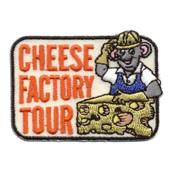 12 pieces 2" Custom Activity Scouts Applique Fun Patches - Cheese Factory Tour
