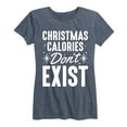 thumbnail image 2 of Instant Message - Christmas Calories Don't Exist - Women's Short Sleeve Graphic T-Shirt, 2 of 6