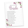 thumbnail image 2 of Inkdotpot 50-PackFloralHow Well Do You Know The Bride Bridal Shower Bachelorette PartyGameWho Know The Bride Best ActivityCards, 2 of 7