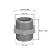 thumbnail image 3 of Conector de tubo hexagonal de plástico G1-1/2 macho Uxcell gris 2 unidades, 3 of 3