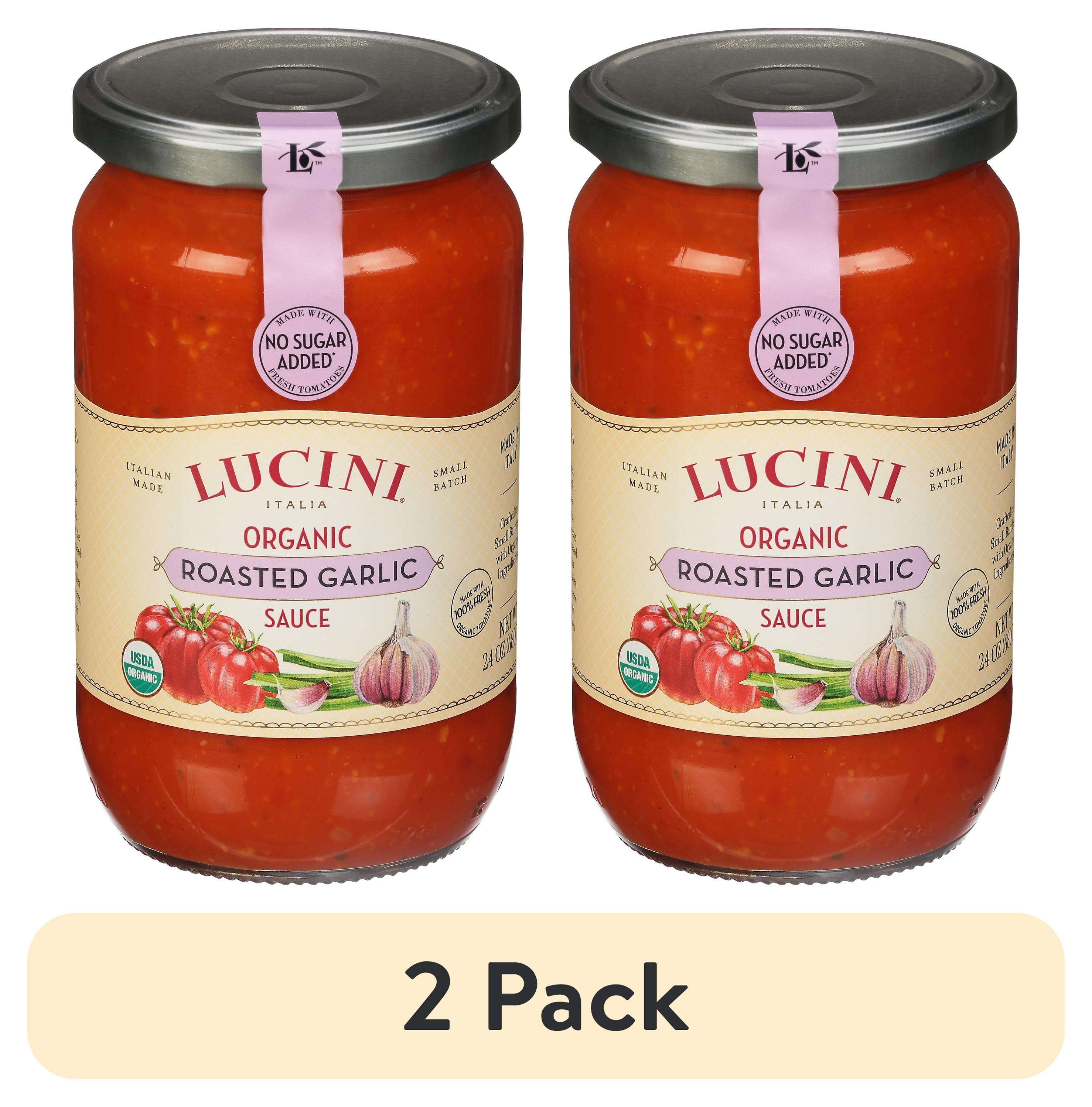 (2 pack) Lucini Italia Organic Roasted Garlic Marinara Sauce 24 oz. Jar