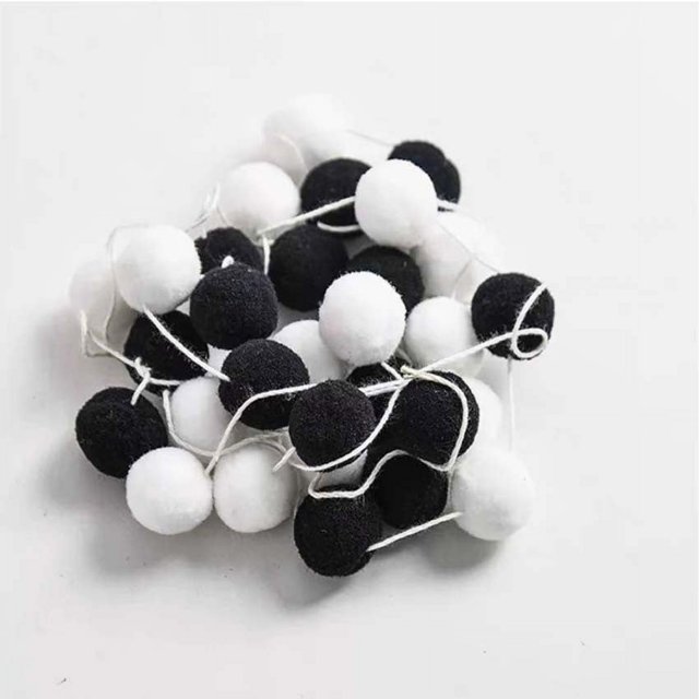 Bola de pelo de Navidad de color macarrón para colgar adornos de fotos de vestido suave para el hogar de estilo nórdico para habitación de niños y niñas