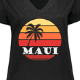thumbnail image 4 of Inktastic Maui Hawaii Vacation Women's Plus Size V-Neck T-Shirt, 4 of 5