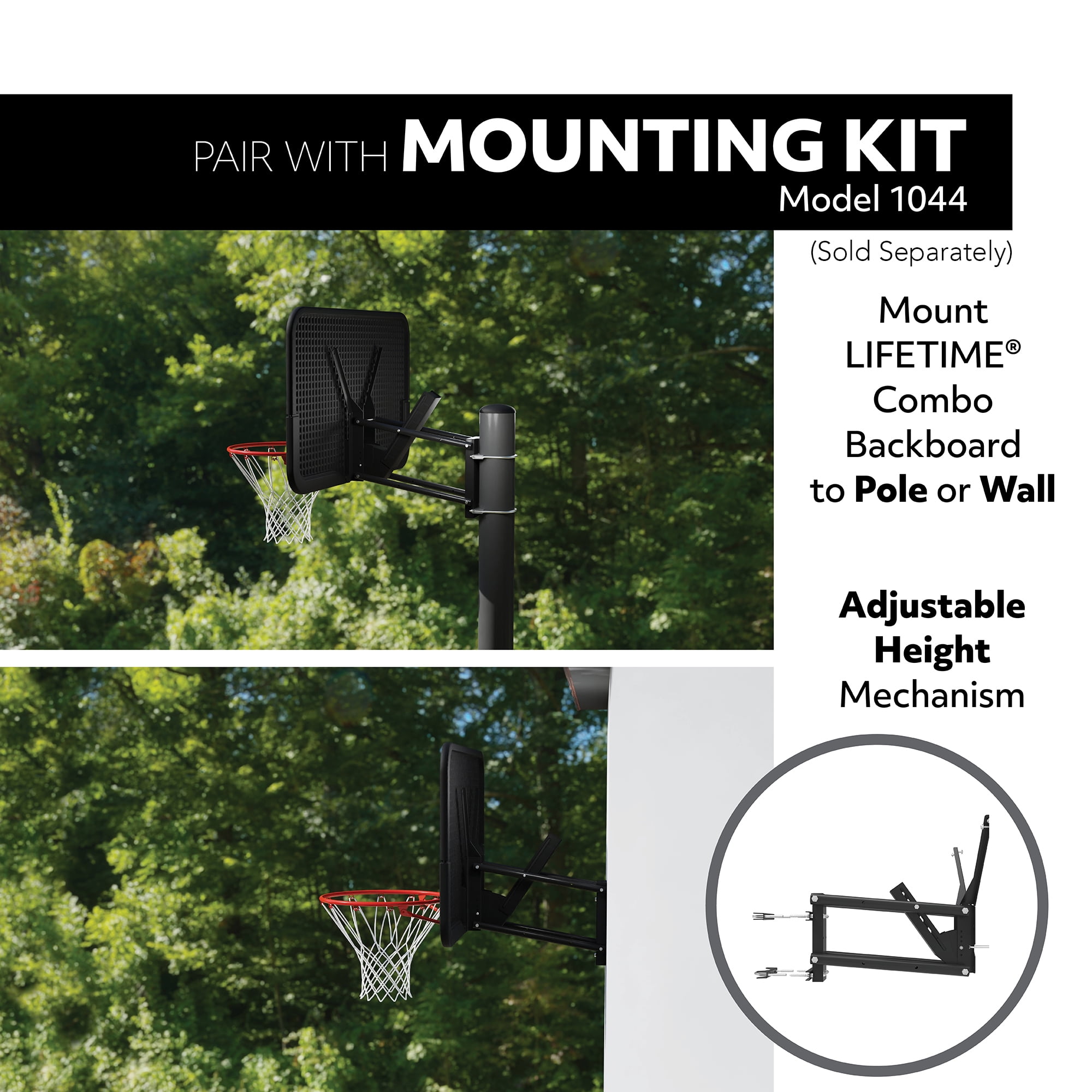 Lifetime New Basketball Backboard and Rim Combo (48 inch Polycarbonate) - 73729