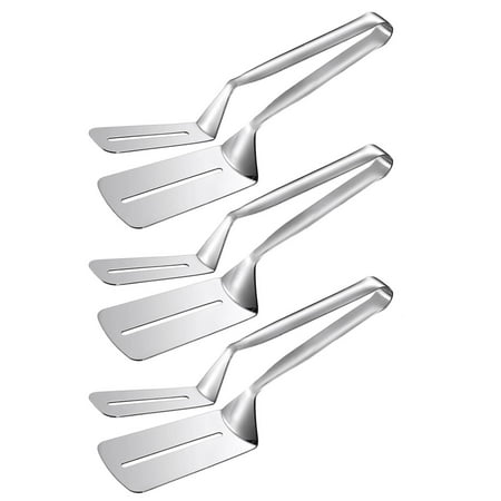 

TEVEQ Best Sellers!Wall stickers Stainless Steel Double Shovel Clip 2024 New Stainless Steel Grill Clamp Kitchen Tongs for Cooking Multipurpose Double Spatula Steak Clamps Flipping Spatula Tongs