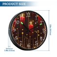 thumbnail image 3 of Voice Activated Clock with Glow Light 12 Inch Large Silent Wall Clock Battery Operated for Home Decor Red Candles, 3 of 8