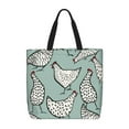 thumbnail image 1 of Disketp Hand Drawn Chickens Bolsa Tote de Lona para Mujer, Bolso de Hombro y Cruzado con Cierre de Cremallera, 1 of 7