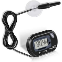 NEPTONION Aquarium Thermometer LCD Digital Aquarium Thermometer with Suction Cup Fish Tank Water Terrarium Temperature for Fish and Reptiles Like Lizard and Turtle