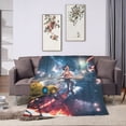 thumbnail image 6 of DouZhe Ultra-Soft Micro Fleece Lightweight Flannel Bed Blanket, Future Tunnel Cyborg Robot Print Cozy Warm Throw Blankets, 40"x30", 6 of 7