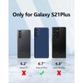 thumbnail image 6 of 3 in 1 for Samsung Galaxy S21 Plus Case, with 2 Pack Screen Protector, with Full Camera Cover Protection，Liquid Silicone Slim Shockproof Protective S21+ Phone Case (Navy Blue), 6 of 12