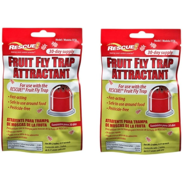 Rescue NonToxic Fruit Fly Trap Refill 2 Pack