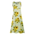 thumbnail image 1 of Vestido HUOGUO Fashion para mujer, casual, con cuello en V, estampados de verano, 1 of 5