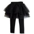 thumbnail image 2 of StylesILove Toddler Girl Soft Tutu Cotton Legging Pants (110/5T, Black), 2 of 3