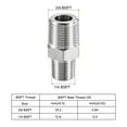 thumbnail image 5 of Uxcell 3/8x1/4 BSPT Male Thread Stainless Steel Hex Reducer Pipe Fitting 3 Count, 5 of 6
