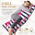 thumbnail image 5 of Bingfone Body Pillow Cover Long Pillow Case With Zipper Decorative Bedding Pillowcase 20"X54" Soft Cushion Pillow Case For Bedroom-Pink Flamingos, 5 of 8