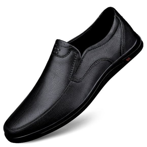Men's Casual Loafers Slip On Leather Shoes Comfortable Lightweight Driving Shoes Male Moccasins Classic Penny Loafer Flats Boat Shoes Outdoor Walking Shoes